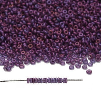 TOHO 11/0 Demi Round Beads, Japanese Seed Beads, (625F) Raspberry Matte Luster, 2.2x0.9mm, Hole: 0.8mm, about 78000pcs/pound(450g)