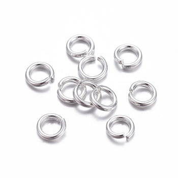 304 Stainless Steel Jump Rings, Open Jump Rings, Silver Color Plated, 20 Gauge, 4x0.8mm, Inner Diameter: 2.5mm
