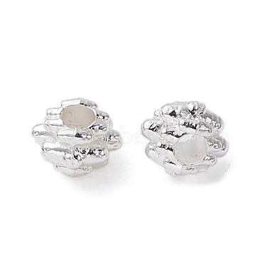 Silver Flower Alloy Spacer Beads