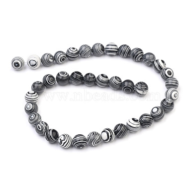 Chapelets de perles en malachite synthétique(G-I199-32-10mm-K)-2
