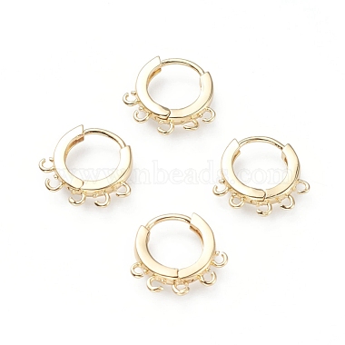 Golden Brass Hoop Earring Findings