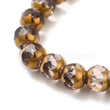Transparent Electroplate Glass Beads Strands(GLAA-G098-01G)-3