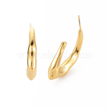 304 Stainless Steel Twist Stud Earrings(EJEW-N016-014)-4