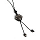 Pendentif obsidienne en argent naturel pour bracelet de téléphone portable(PW-WG59344-04)-1