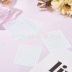 5 Sheets 5 Styles PET Nail Art Stickers, Self-Adhesive, for Nail Tips Decorations, Mixed Shapes, 10x8x0.03cm, 1 sheet/style(MRMJ-LP0002-84)