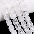 Natural Quartz Crystal Beads Strands, Rock Crystal, Cuboid, 10~12x9~10x9~10mm, Hole: 0.6~0.9mm, about 32~36pcs/strand, 14.37~16.34(36.5~41.5cm)(G-Q608-10P)