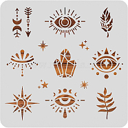 Large Plastic Reusable Drawing Painting Stencils Templates, for Painting on Scrapbook Fabric Tiles Floor Furniture Wood, Square, Eye Pattern, 300x300mm(DIY-WH0172-733)