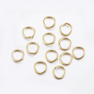 304 Stainless Steel Open Jump Rings, Real 24K Gold Plated, 12 Gauge, 15x2mm, Inner Diameter: about 11mm(STAS-L187-15x2mm-G)