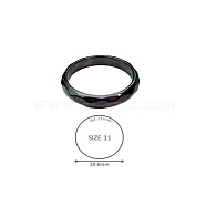 Synthetic Hematite Plain Band Rings, Inner Diameter: 20.6mm(BK4832-13)