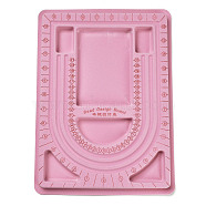 (Defective Closeout Sale) Plastic Bead Design Boards, Pink, 32.7x23.9x1.55cm(TOOL-XCP0001-86)