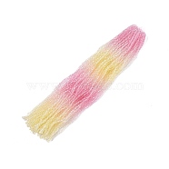 Gradient Color Baking Painted Glass Bead Strands, Faceted, Bicone, Colorful, 6x5.5mm, Hole: 1.2mm, about 47pcs/strand, 10.43''(26.5cm)(DGLA-A039-T6mm-A01)