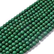 Natural Howlite Beads Strands, Dyed & Heated, Round, 9x10mm, Hole: 0.8mm, about 43pcs/strand, 15.16 inch(38.5cm) (G-C180-12B)