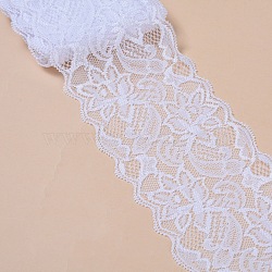 Elastic Lace Trim, Lace Ribbon For Sewing Decoration, Antique White, 80mm(OCOR-WH0024-A11)