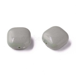 Opaque Acrylic Beads, Square, Dark Gray, 15x15x7.5mm, Hole: 1.2mm, about 375pcs/500g(MACR-S373-147-A05)