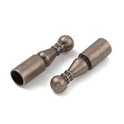 Alloy Cord Ends, Bolo Tie End Caps, Cone, Gunmetal, 25x6mm, Hole: 5mm, Inner Diameter: 5mm(FIND-WH0146-32B)