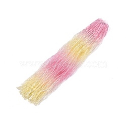 Gradient Color Baking Painted Glass Bead Strands, Faceted, Bicone, Colorful, 6x5.5mm, Hole: 1.2mm, about 47pcs/strand, 10.43''(26.5cm)(DGLA-A039-T6mm-A01)