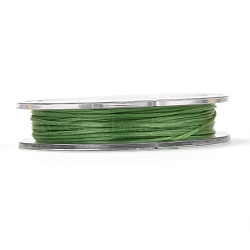 Strong Stretchy Beading Elastic Thread, Flat Elastic Crystal String, Green, 0.8mm, about 10.93 yards(10m)/roll(EW-N002-12)