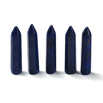 Point Tower Natural Lapis Lazuli Home Display Decoration, Healing Stone Wands, for Reiki Chakra Meditation Therapy Decos, Hexagonal Prisms, 51.5~52x11x11mm