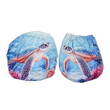 Polyester & Spandex Stretchy Chair Cover, Turtle, 390~400x370~390mm, 2pcs/set