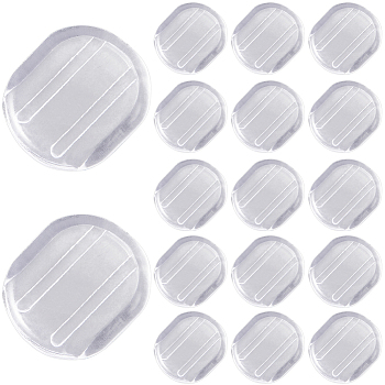 120Pcs Comfort Silicone Earring Pads, Clip on Earring Cushions, for Clip-on Earrings, Clear, 10x9x2mm, Hole: 8.5x1mm