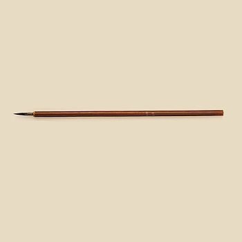 Bamboo Chinese Calligraphy Drawing Brush Pen, with Weasel Brush Hair, Drawing Line Pen for Beginners, Saddle Brown, 23cm
