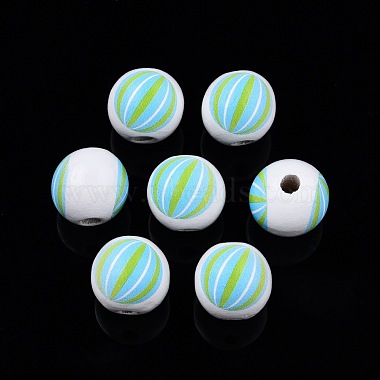 Beach Theme Printed Wooden Beads(WOOD-D006-06)-3
