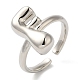 Initials Brass Open Cuff Ring for Women(RJEW-N046-02F-P)-1