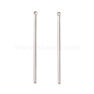 201 Stainless Steel Pendants, Bar, Stainless Steel Color, 43x1.5mm, Hole: 1.5mm(X-STAS-F188-20P-A)