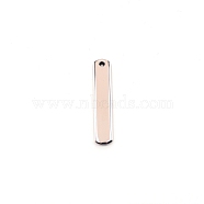 304 Stainless Steel Pendants, Stamping Blank Tag, Rectangle, Stainless Steel Color, 38x8x2mm, Hole: 2mm(STAS-CJC0003-49)