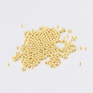 Stainless Steel Solid Round Beads, No Hole, Golden, 1mm(STAS-F153-1mm-G)