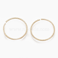 Brass Linking Rings, Real 18K Gold Plated, Ring, 18x1mm(KK-S348-90A)