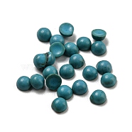 Synthetic Turquoise Dyed Cabochons, Half Round, Dark Turquoise, 3x2mm(G-B070-42B)