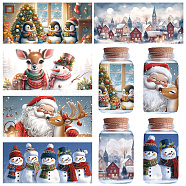 5 Sheets PVC Rub on Transfer Stickers, Waterproof Cup Wrap Transfer Decals, Snowman, 240x110mm(DIY-WH20021-010)