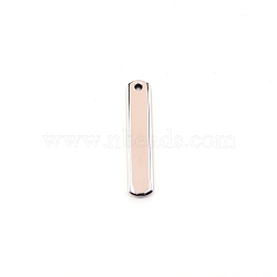 304 Stainless Steel Pendants, Stamping Blank Tag, Rectangle, Stainless Steel Color, 38x8x2mm, Hole: 2mm(STAS-CJC0003-49)