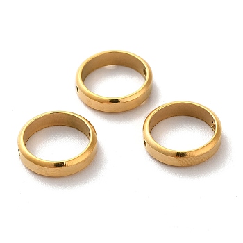 Ion Plating(IP) 201 Stainless Steel Bead Frames, Ring, Golden, 12x3mm, Hole: 1mm