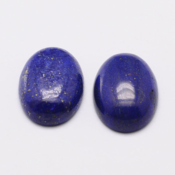 Dyed Oval Natural Lapis Lazuli Cabochons, 40x30x7mm