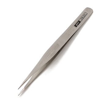 Tarnish Resistant 430 Stainless Steel Beading Tweezers, 135x9x5mm