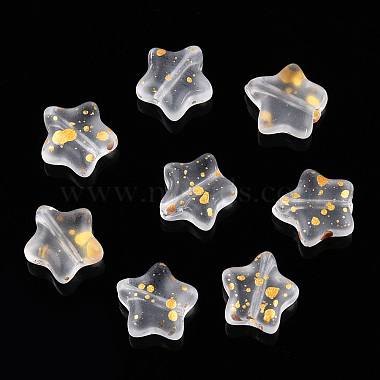 9mm Clear Star Glass Beads