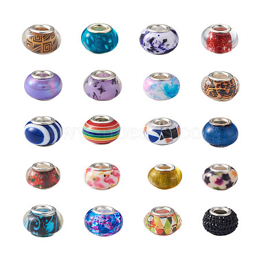 Craftdady Faceted Resin European Beads(RPDL-CD0001-01)-2