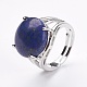 Adjustable Natural Lapis Lazuli Finger Rings(RJEW-F075-01L)-4