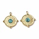 Vacuum Plating 201 Stainless Steel Natural Turquoise Pendants(STAS-C064-VC891)-3