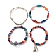 Alloy Rhinestone Cup Chain & Multi-layered Stretch Bracelets Sets(BJEW-SZ0001-012A)-3
