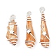Electroplated Raw Rough Natural Quartz Crystal Copper Wire Wrapped Pendants(PALLOY-JF02413-02)-1