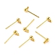 Brass Ball Stud Earring Post(KK-WH0061-10G02)-1