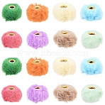 30Pcs 10 Colors Imitation Rabbit Hair European Beads, Large Hole Beads, Rondelle, Mixed Color, 19.5~20x12mm, Hole: 4mm, 3pcs/color (FIND-YW0010-16)