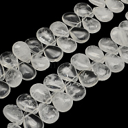 Teardrop Natural Quartz Crystal Pendant Beads Strands, Top Drilled Beads, 18~19x13~14x6~7mm, Hole: 1mm, about 30pcs/strand, 7.87 inch(G-R307-07)