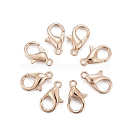 Zinc Alloy Lobster Claw Clasps, Parrot Trigger Clasps, Cadmium Free & Lead Free, Light Gold, 12x6mm, Hole: 1.2mm(E102-KCG)