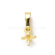 Rack Plating Brass Ice Pick Pinch Bails, Long-Lasting Plated, Lead Free & Cadmium Free, Real 18K Gold Plated, 13.5mm, Hole: 6.2x3.8mm, Pinch Bails: 8x4.8mm, Pin: 0.8mm(KK-L210-004G-03)