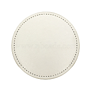 Imitation Leather Cup Mats, Flat Round, Linen, 10x0.3cm(AJEW-WH0176-09B)