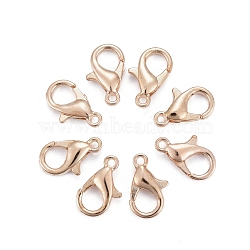 Zinc Alloy Lobster Claw Clasps, Parrot Trigger Clasps, Cadmium Free & Lead Free, Light Gold, 12x6mm, Hole: 1.2mm(E102-KCG)
